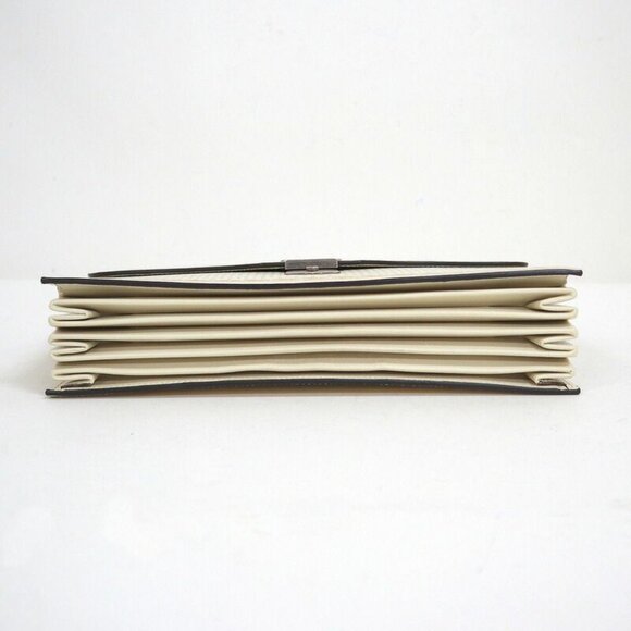 Gucci Clutch Logo Star Leather Silver White Gold - Picture 5 of 8